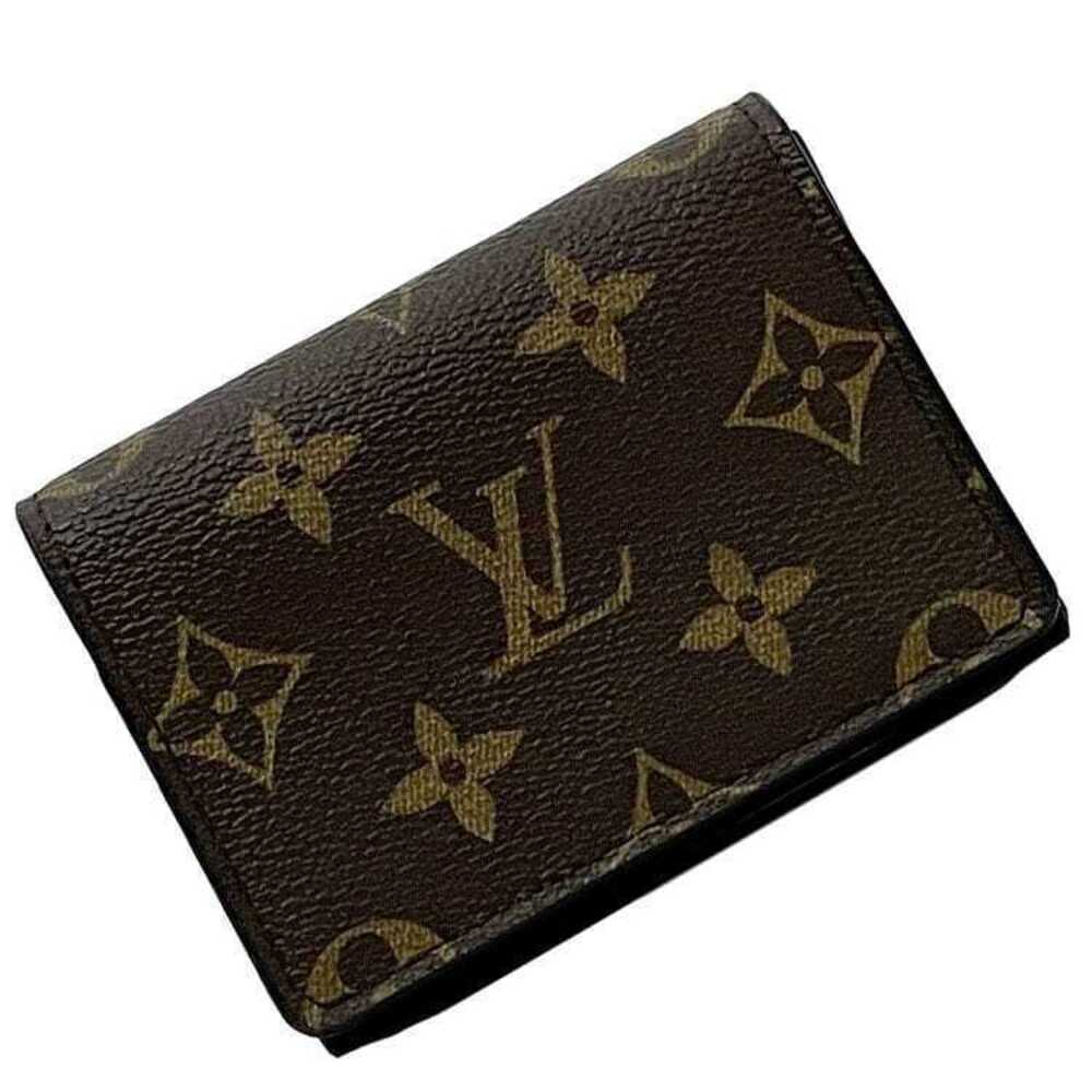 Louis Vuitton Envelope Carte De Visite Card Holder Canvas Brown
